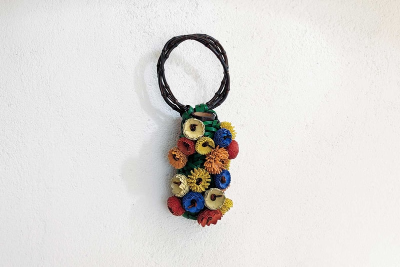 loewe sotheby weaves handbags collaboration accessories flowers 