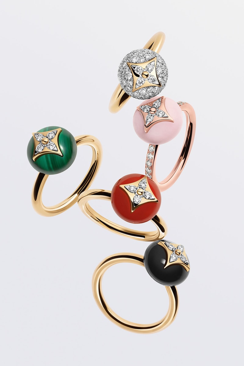 louis vuitton lv b blossom jewelry collection rings red green black