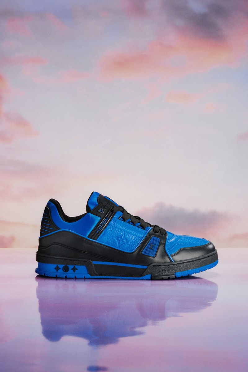 louis vuitton lv trainers sneakers footwear virgil abloh black blue