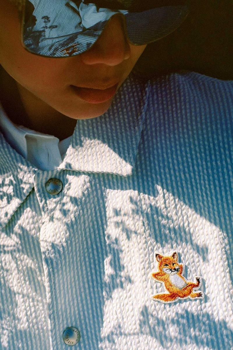 maison kitsune helinox chillax fox heart of summer collaboration shirt shades