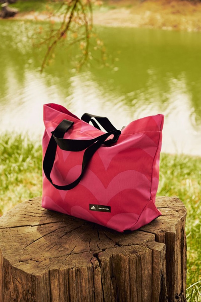 marimekko adidas activewear collaboration tote bag