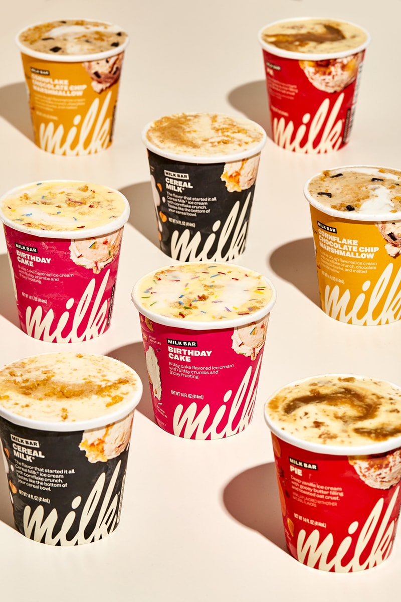 Milk Bar Ice Cream Pints Birthday Cake Cereal Milk Cornflake Chocolate Chip Marshmallow Pie Dessert