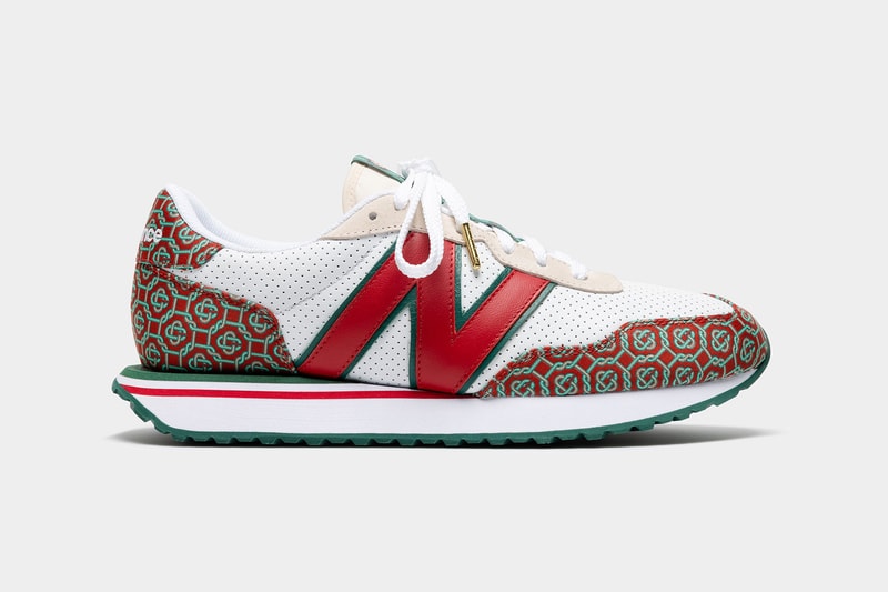 new balance casablanca collaboration sneakers 237 lateral details