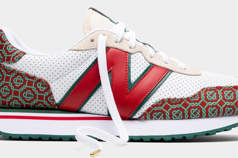 new balance casablanca collaboration sneakers 237 monogram details