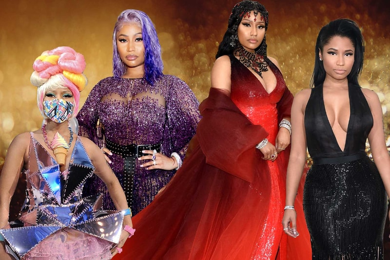Nicki Minaj Grammys Met Gala MTV VMAs Versace Oscar de la Renta Pamela Rolland Amato Couture