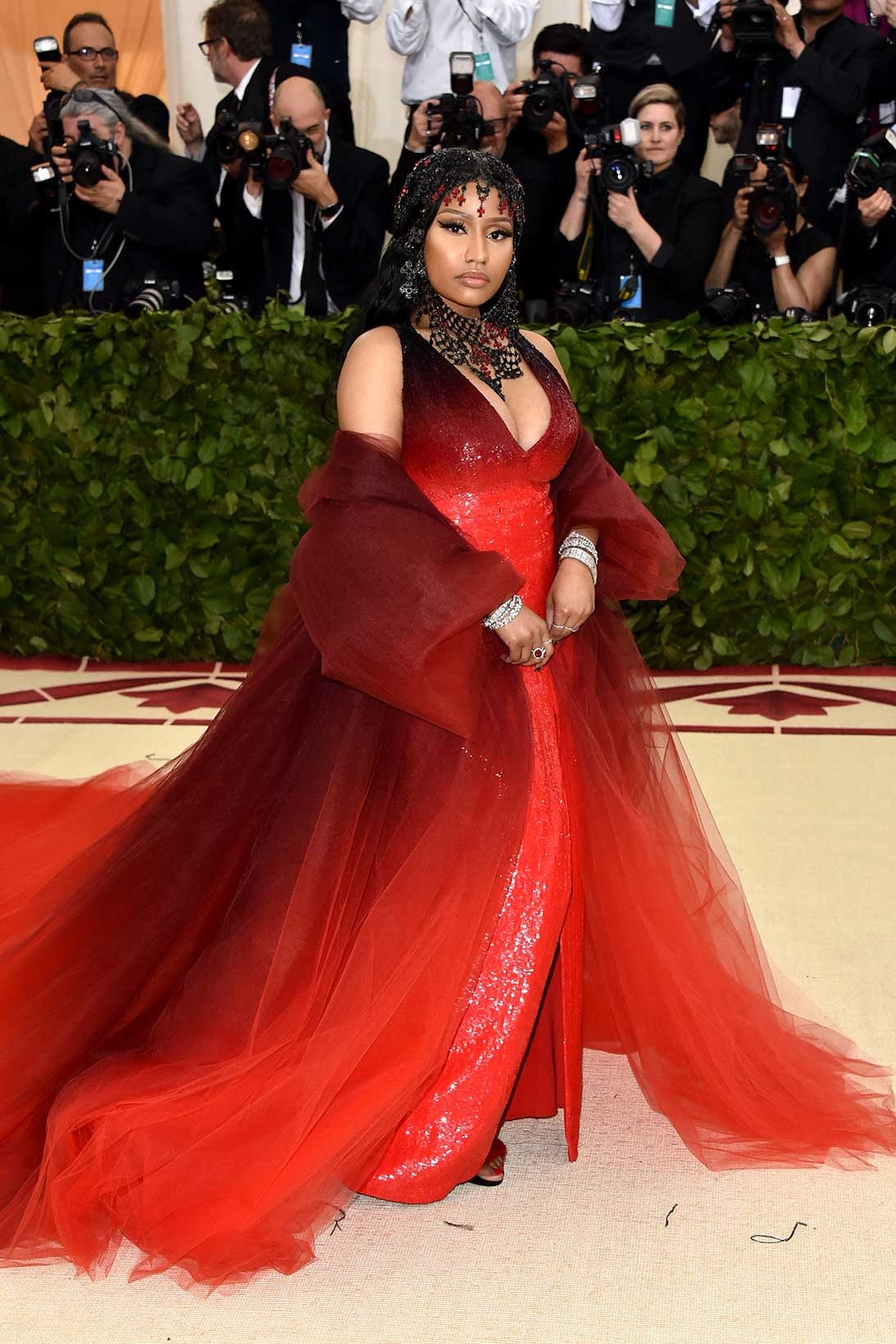 Nicki Minaj Grammys Met Gala MTV VMAs Versace Oscar de la Renta Pamela Rolland  Amato Couture