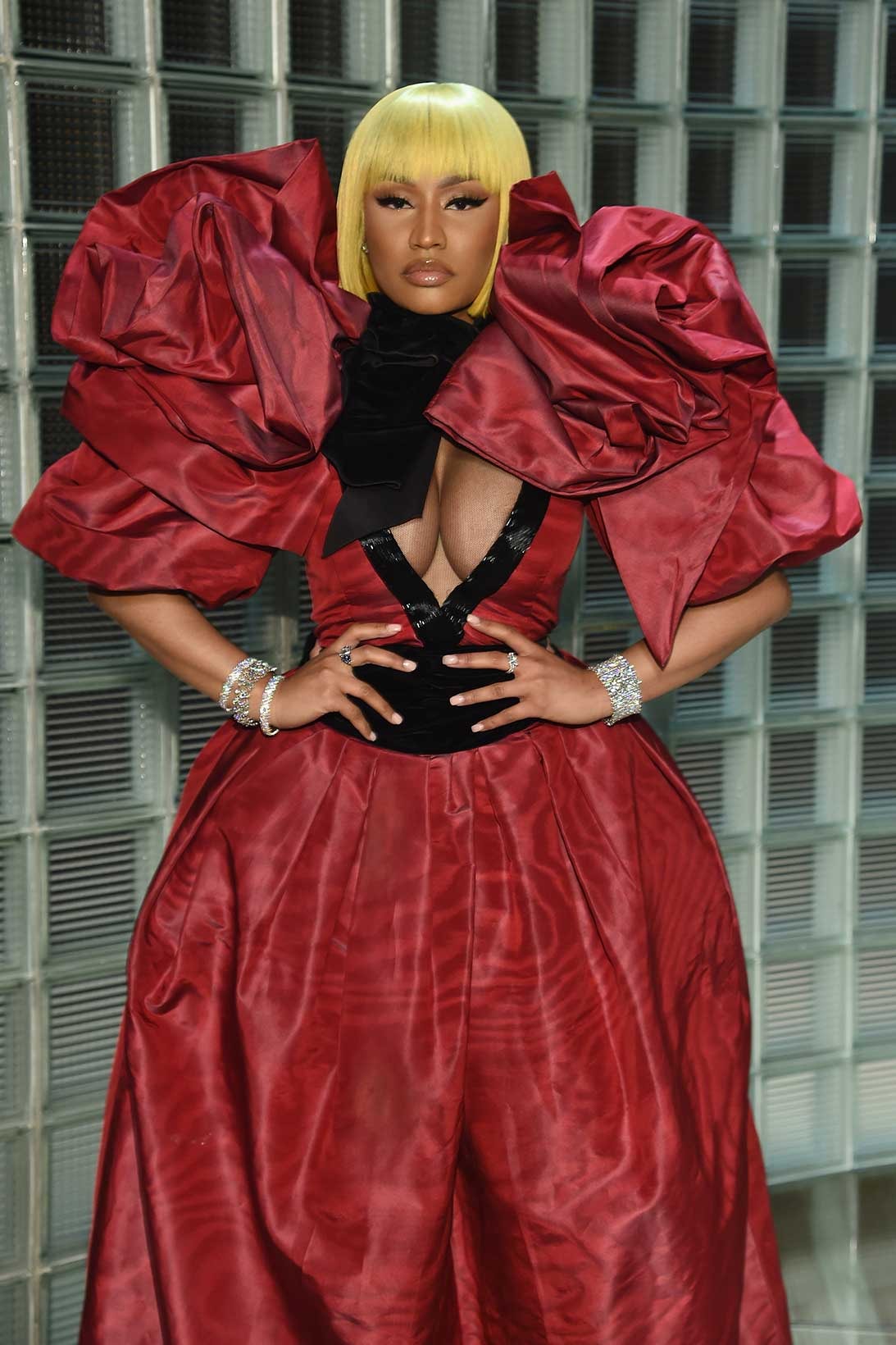 Nicki Minaj Grammys Met Gala MTV VMAs Versace Oscar de la Renta Pamela Rolland Amato Couture
