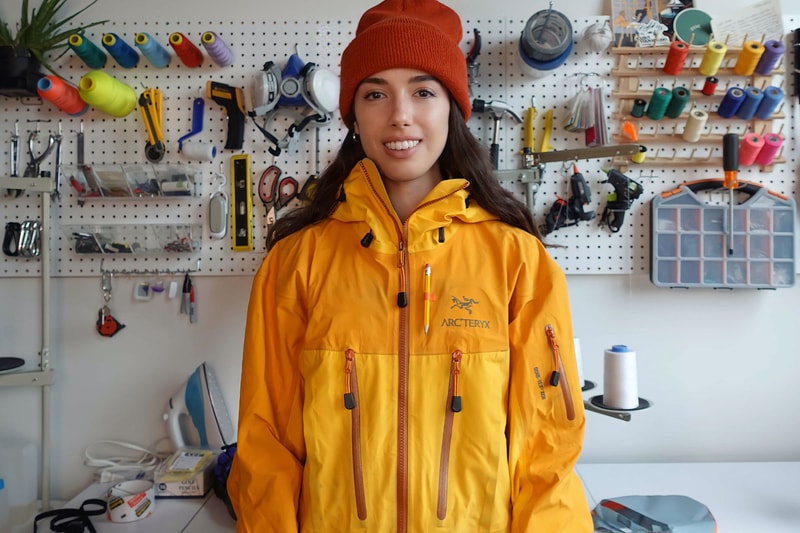 nicole mclaughlin arcteryx design ambassador beanie windbreaker jacket
