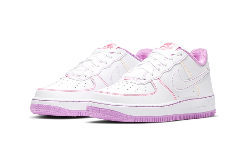 Nike Air Force 1 AF1 Fuchsia Glow Sneakers White Pink Purple Kicks Footwear Lateral