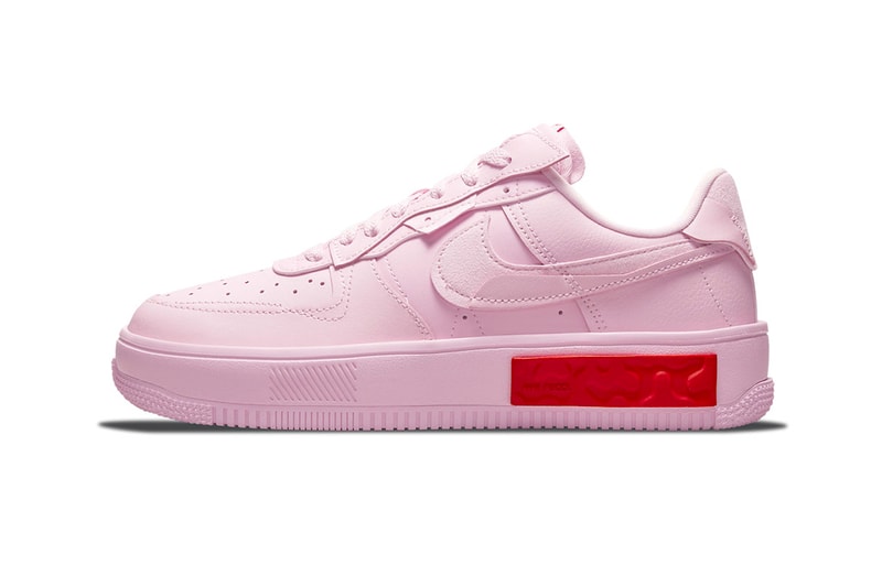 nike air force 1 af1 pink fontanka pastel laterals swoosh details red