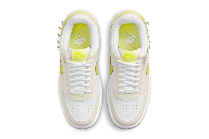 nike air force 1 shadow af1 womens sneakers have a day white yellow anklet charms footwear sneakerhead kicks shoes top aerial view insoles