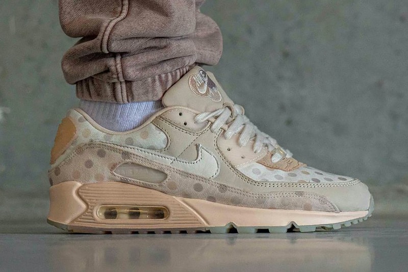 nike air max 90 am90 sneakers venn diagram beige tan polka dot footwear sneakerhead kicks shoes lateral