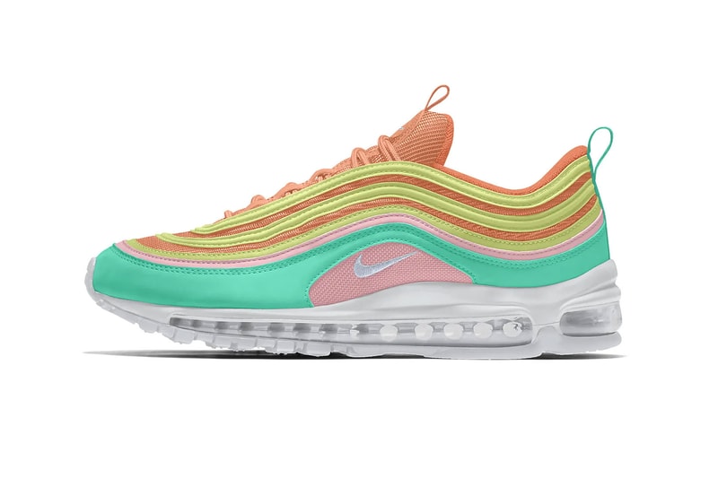 nike by you air max 97 am97 mint green pink orange