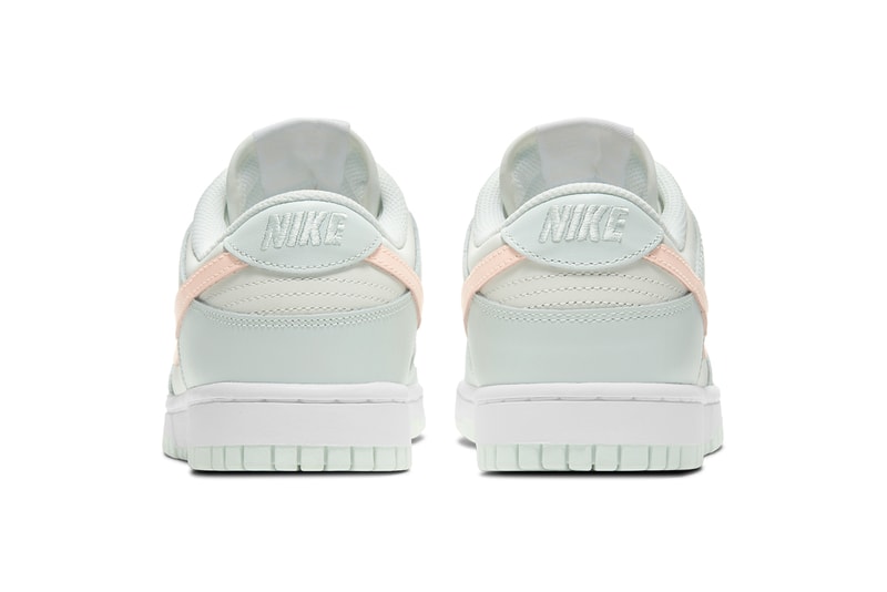 nike dunk low barely green pastel womens sneakers back heel rear