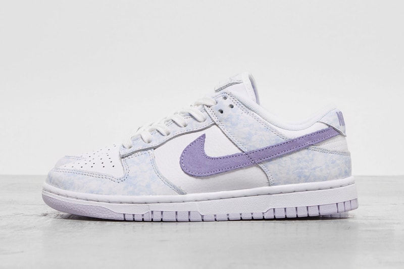 nike dunk low sneakers purple pulse details swoosh