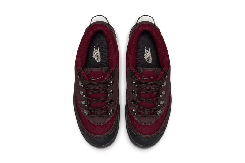 nike sportswear lahar low madeira dark beetroot maroon footwear shoes aerial top view insole