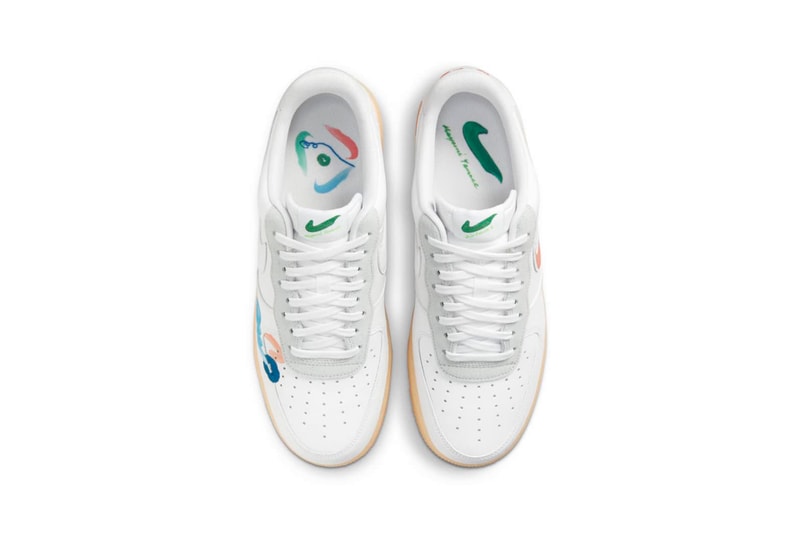 Mayumi Yamase Nike Air Force 1 AF1 Sneakers Shoes Footwear Kicks Aerial top view insole