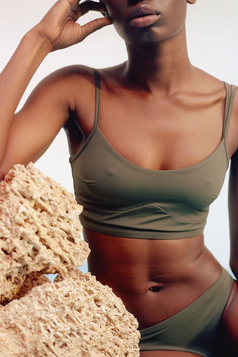 norba ukrainian brand eco-friendly sustainable swimwear collection bikini khaki green