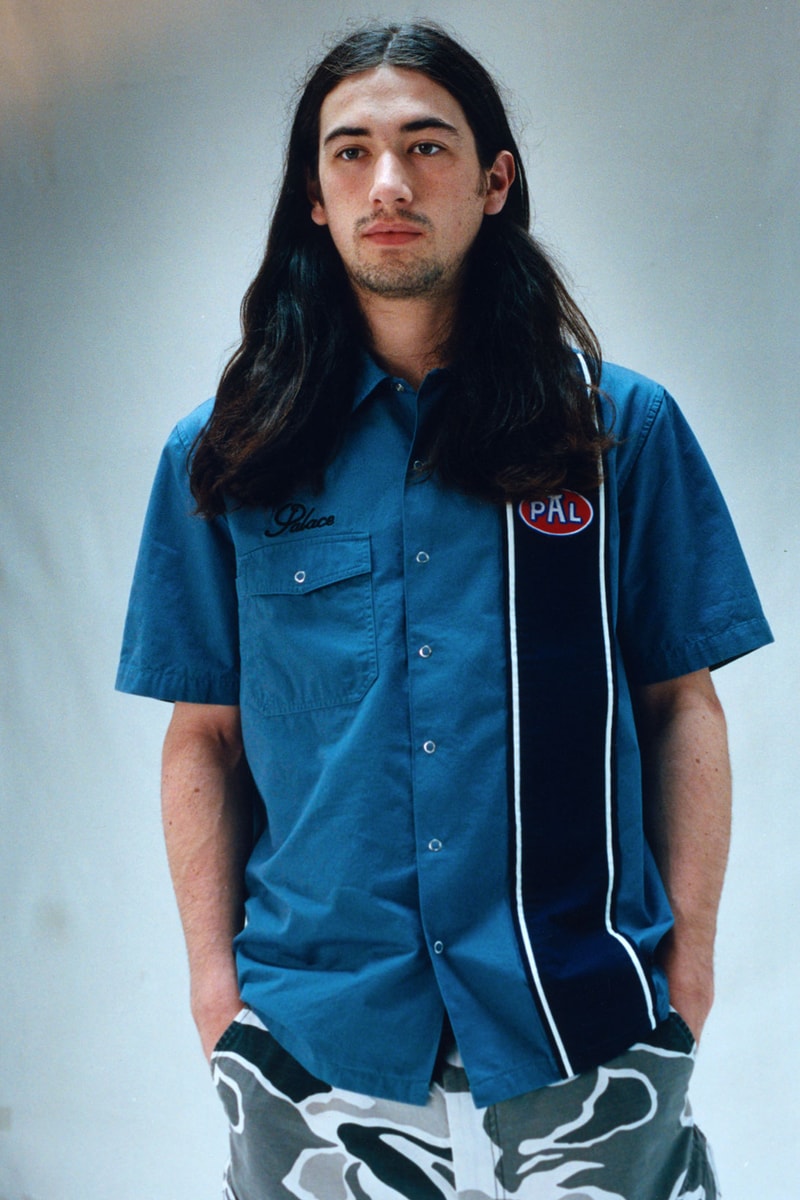 palace skateboards summer 2021 lookbook collection drop shirt camo pants