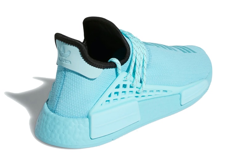 pharrell williams adidas originals hu nmd sneakers clear aqua blue xhosa south africa zimbabwe collaboration footwear shoes kicks lateral