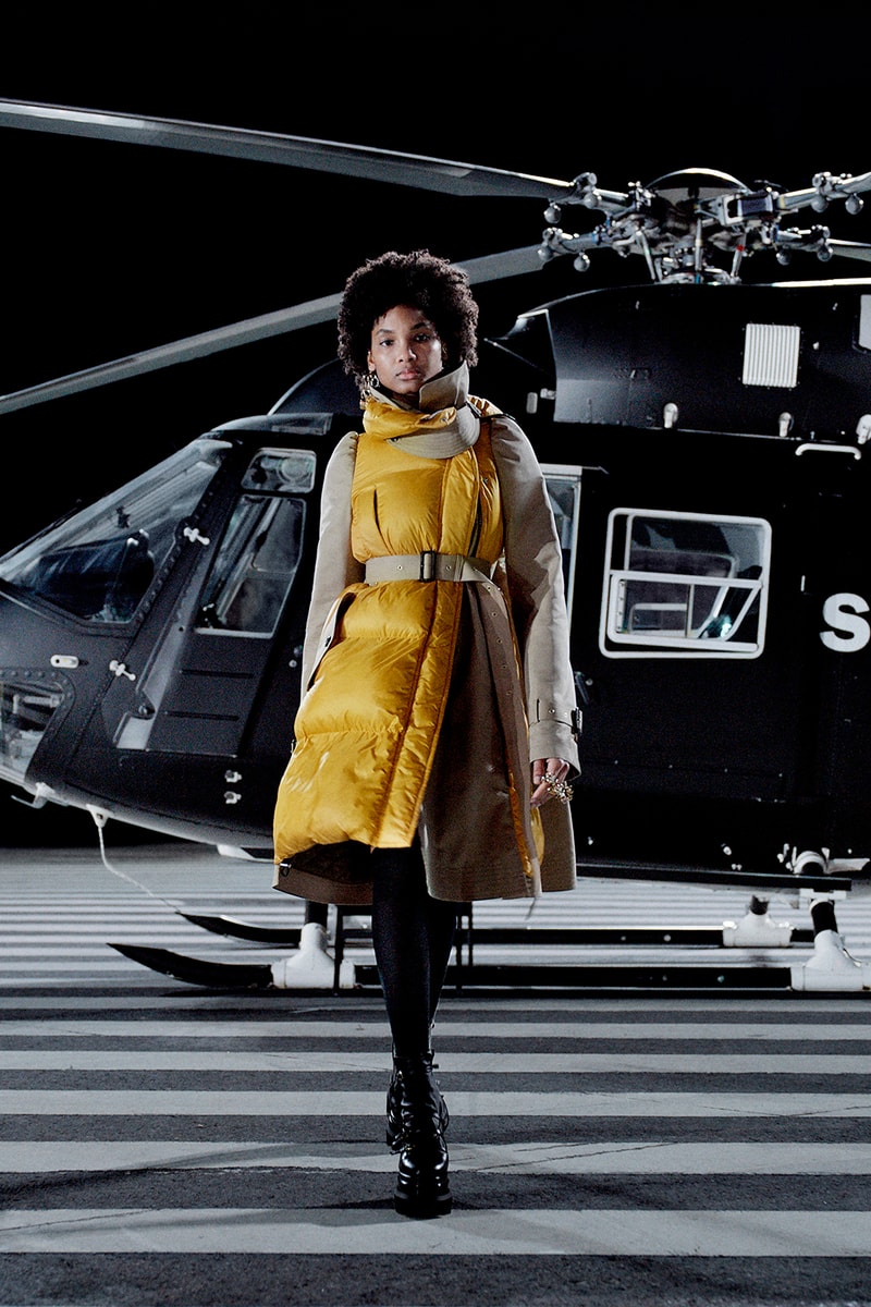 sacai chitose abe womens fall winter collection outerwear dress
