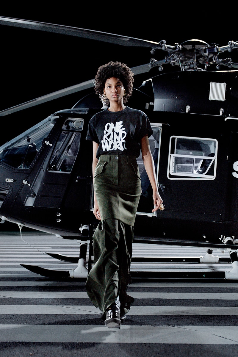 sacai chitose abe womens fall winter collection shirt skirt