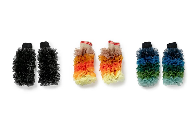 sacai tomo koizumi collaboration ruffles leg warmers