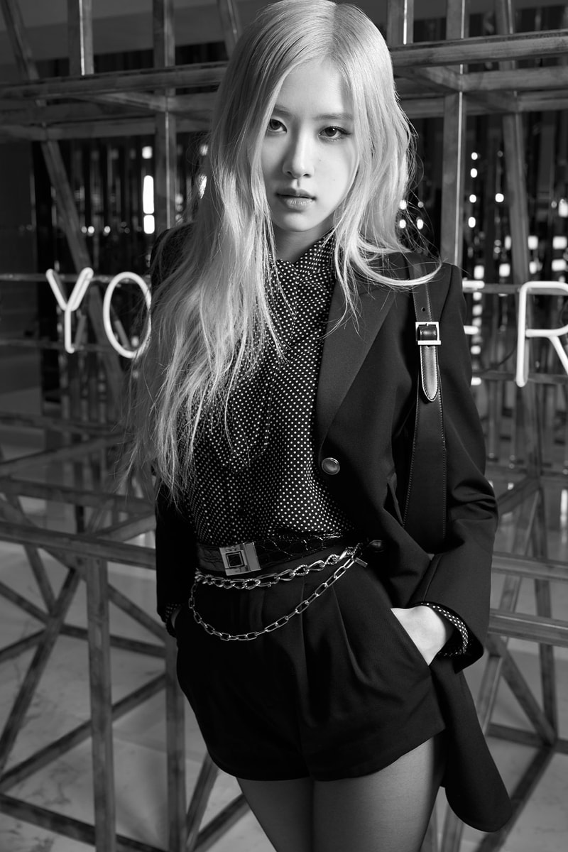 blackpink rose saint laurent seoul flagship store opening event launch portrait