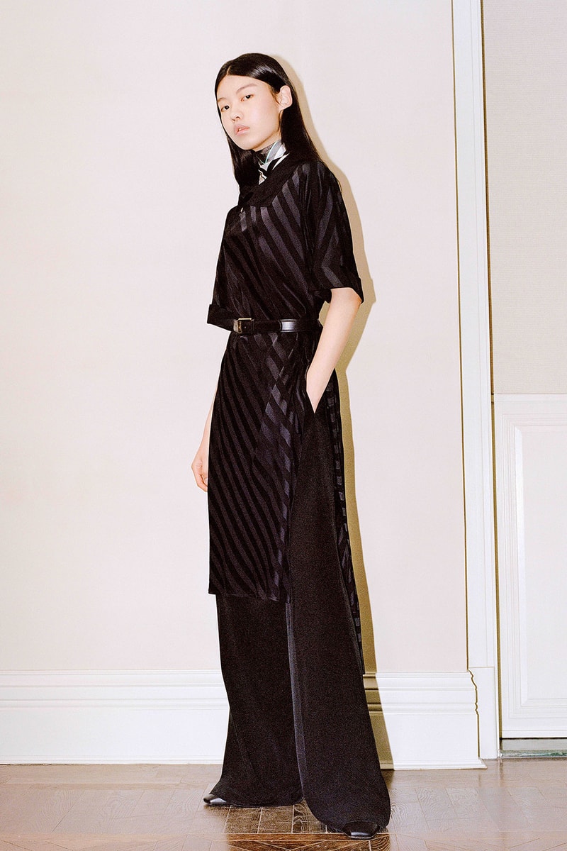 shanghai tang pre-fall 2021 lookbook yuni ahn wide legged pants shirt