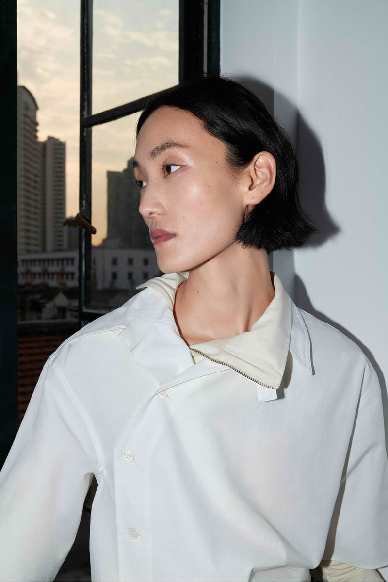shanghai tang pre-fall 2021 campaign yuni ahn white shirt