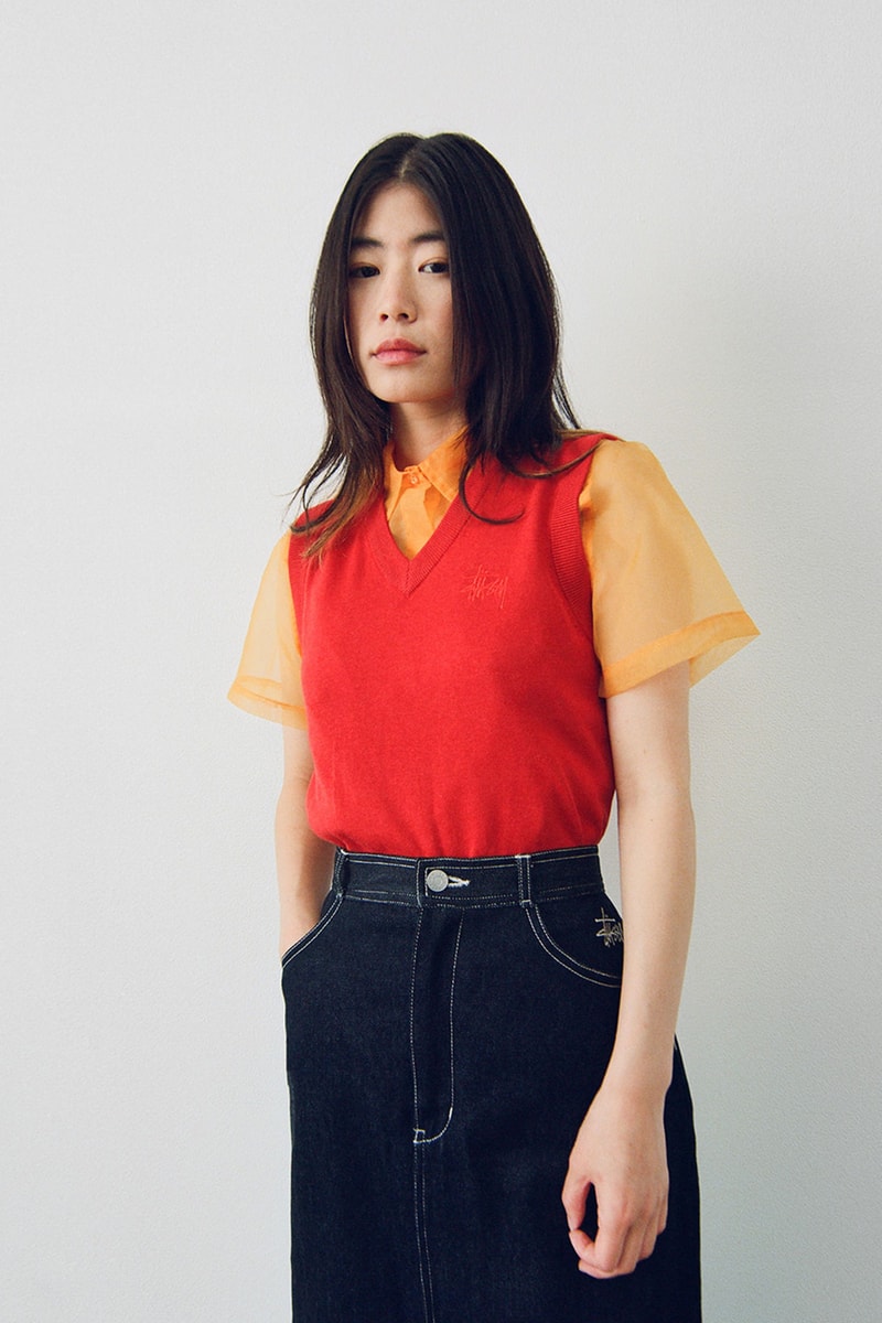 stussy spring summer 2021 ss21 collection lookbook sweater vest denim
