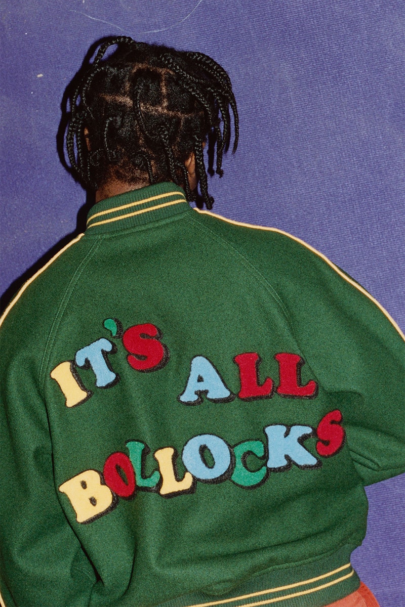 supreme jamie reid spring 2021 collection varsity jacket it's all bollocks