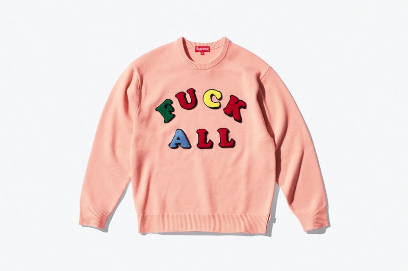 supreme jamie reid spring 2021 collection sweater fuck all