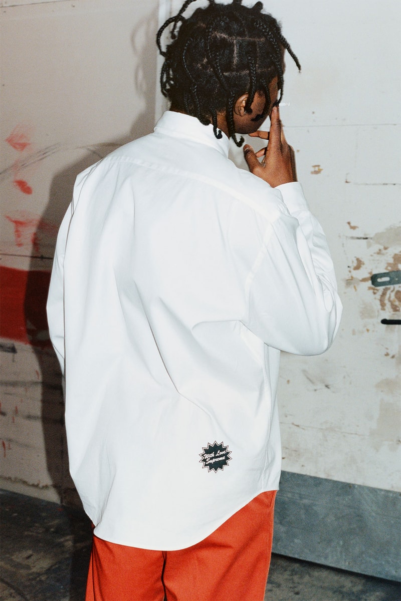 supreme jamie reid spring 2021 collection white shirt back logo
