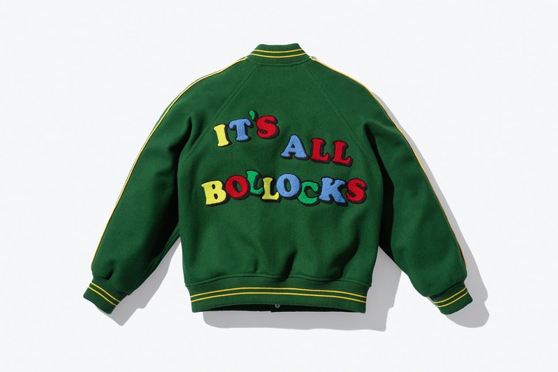 supreme jamie reid spring 2021 collection varsity jacket back