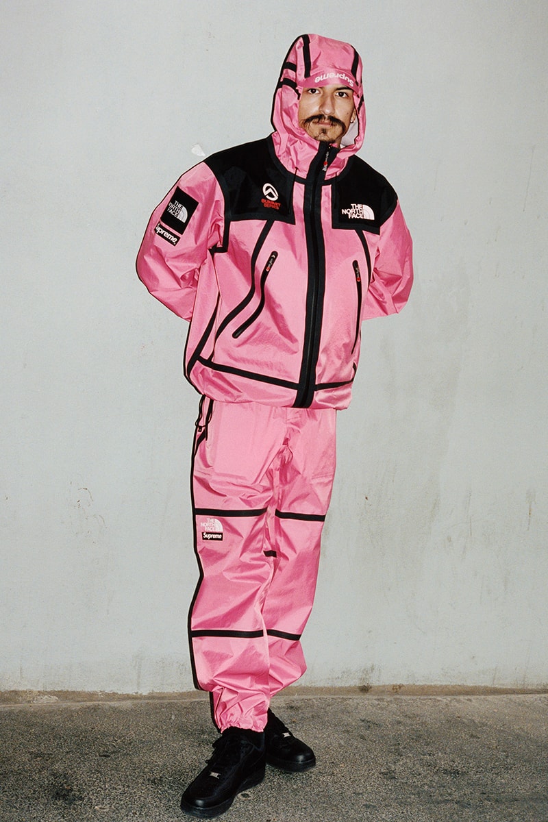 supreme the north face tnf spring 2021 collaboration jacket hooded trackpants set