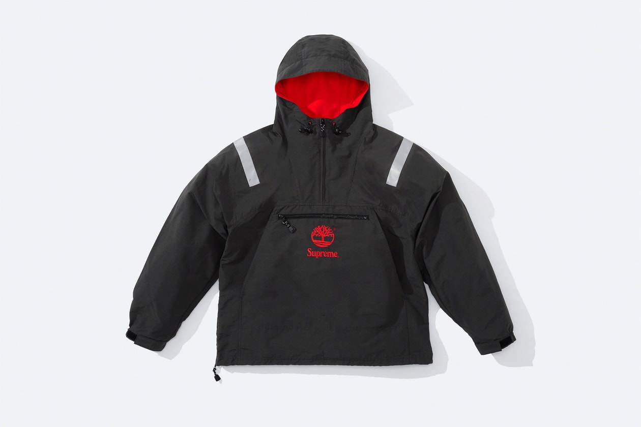 supreme timberland spring collaboration collection anoraks track pants sweatshirts release date info 