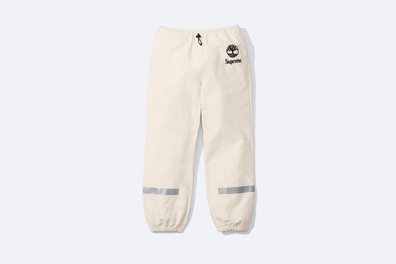 supreme timberland spring collaboration collection anoraks track pants sweatshirts release date info 