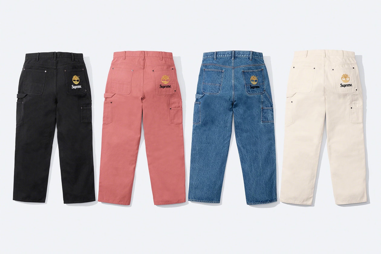 supreme timberland spring collaboration collection anoraks track pants sweatshirts release date info 