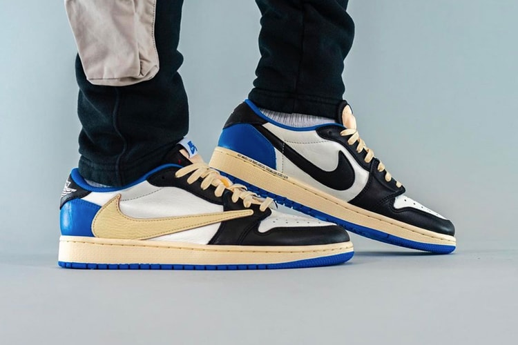 Here's an On-Foot Look at the Travis Scott x fragment design x Air Jordan 1 Low