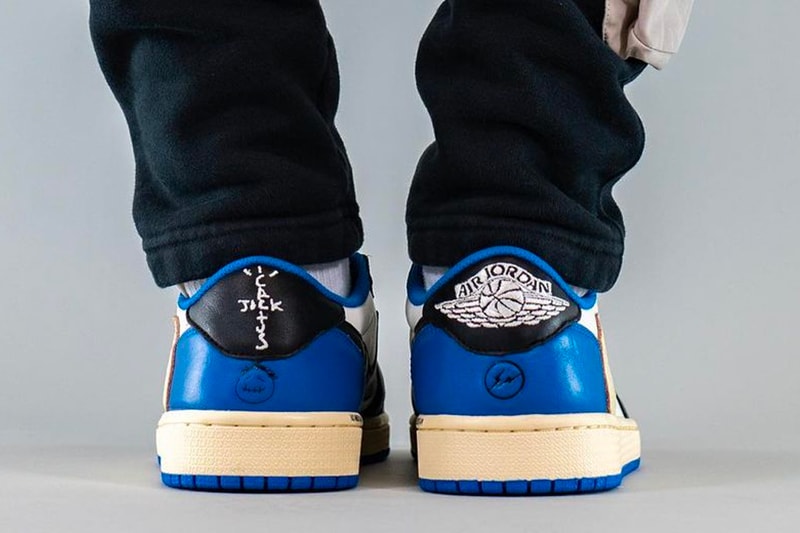 travis scott fragment design nike air jordan 1 aj1 low cactus jack heel back details