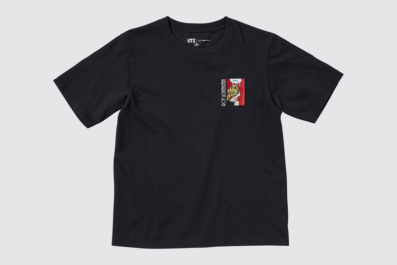 uniqlo ut roy lichtenstein american pop art collaboration t-shirts black chest graphic