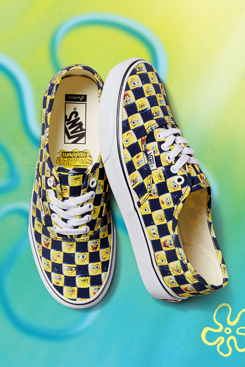 vans spongebob squarepants old skool authentic checker custom sneakers collaboration footwear kicks shoes
