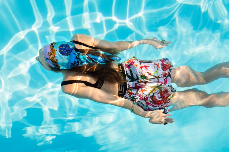 Versace La Vacanza Summer Beach Campaign Swimwear Bikini Swimsuit Donatella Versace 