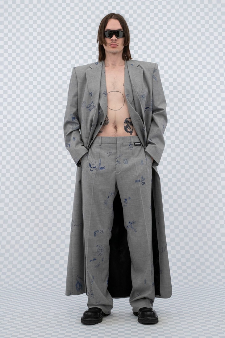 vetements spring summer 2022 collection lookbook guram gvasalia matrix coats dresses 