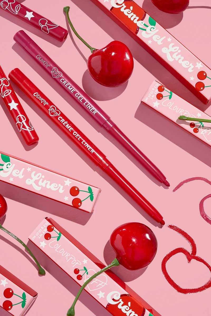 ColourPop Cherry Crush Collection Eye-Shadow Palette Eyeliner Blush Lipstick Lipstain Mirror Hairclips