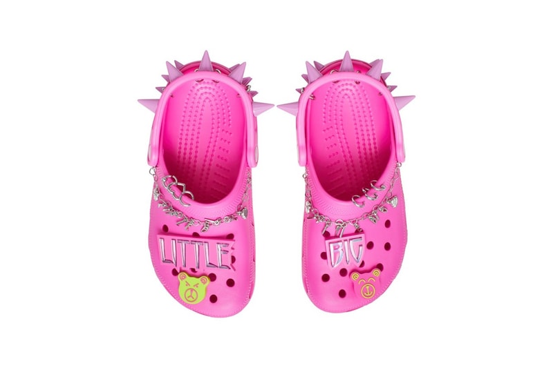 crocs little big classic clog pink collaboration russian punk pop rave group footwear