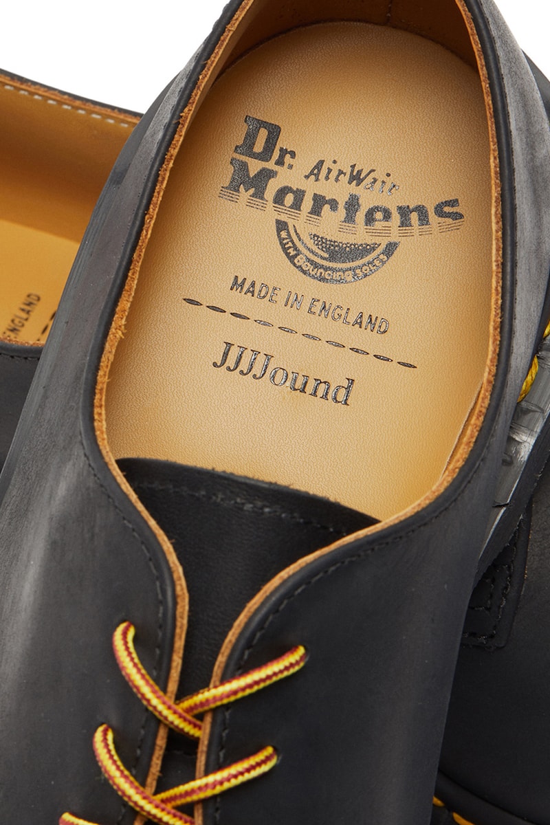 dr martens jjjjound spring summer 2021 collaboration archie ii shoes black brown