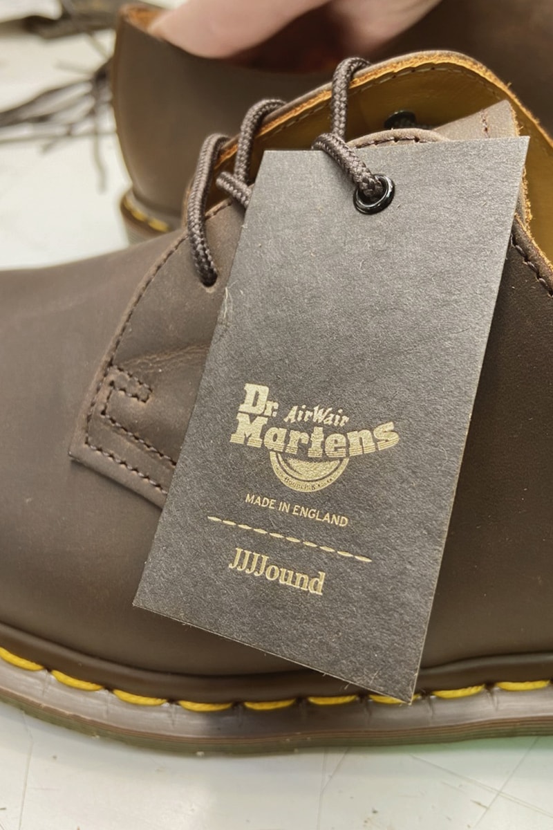 dr martens jjjjound spring summer 2021 collaboration archie ii shoes black brown