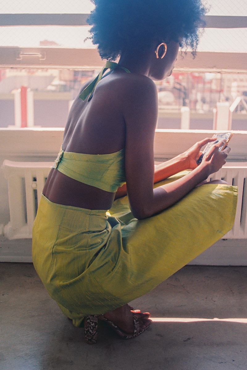 house of aama silk wrap skirts green lavender 